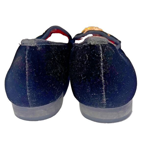 JITAI Black Velvet Shoes Men\'s 12 Slip-On Red Velvet Lined Penny Loafer Luxury main image 5